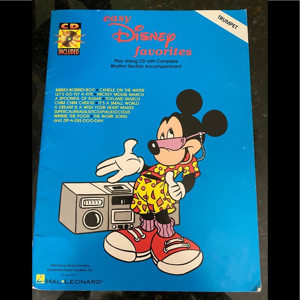 Disney Trumpet Play along CD music book